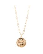 Collier doré/bleu