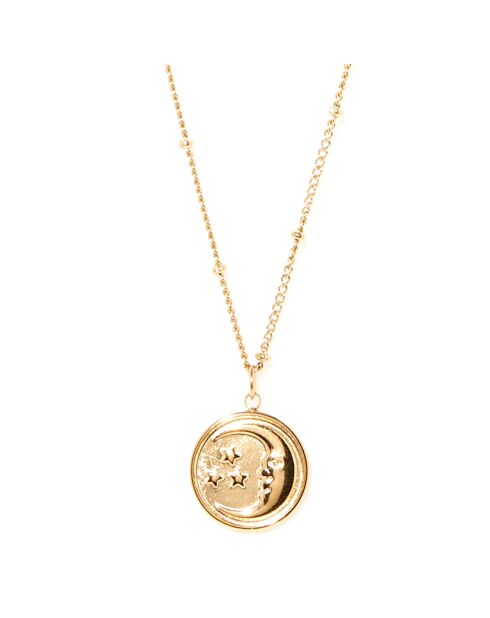 Collier en Acier plaqué Or Jaune doré