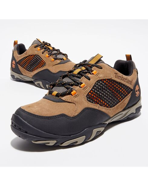 Sneakers en Velours de Cuir Crestrige Hiker marron/noir