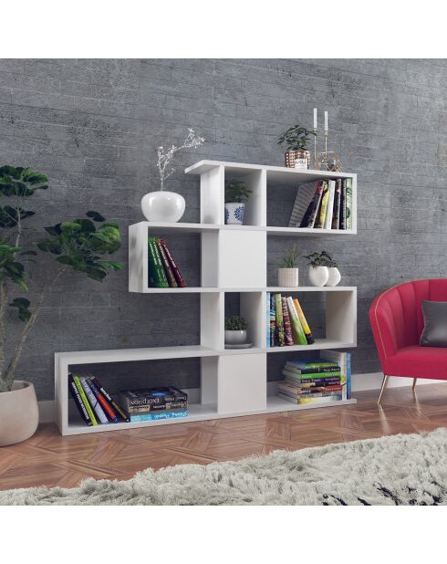 Bibliothèque karlin blanche - 120x109x20 cm