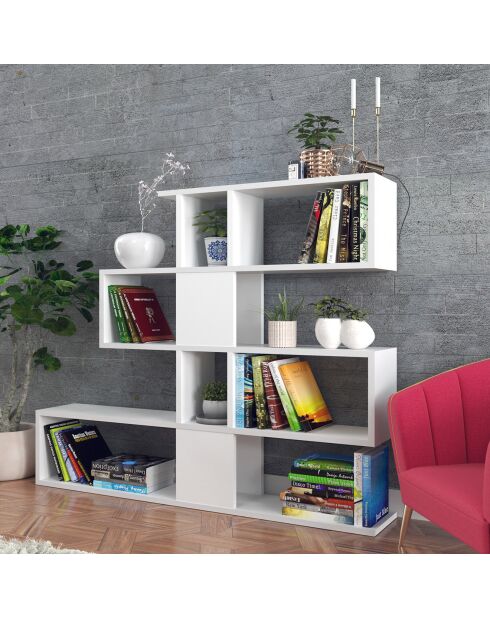 Bibliothèque karlin blanche - 120x109x20 cm