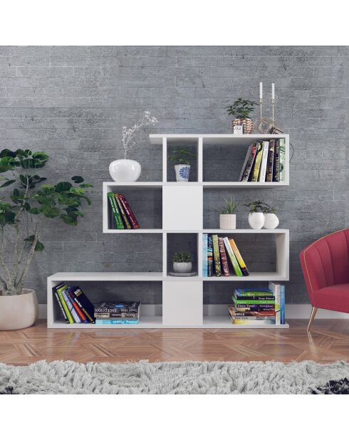 Bibliothèque karlin blanche - 120x109x20 cm