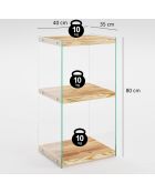 Bibliothèque Niagara chêne - 40x80x35 cm