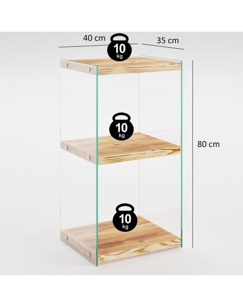 Bibliothèque Niagara chêne - 40x80x35 cm