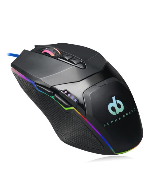 Souris de jeu Alpha Bravo GZ1 noir/bleu
