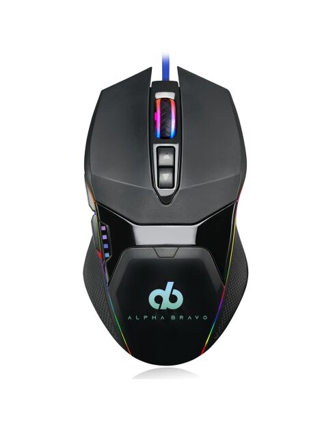 Souris de jeu Alpha Bravo GZ1 noir/bleu