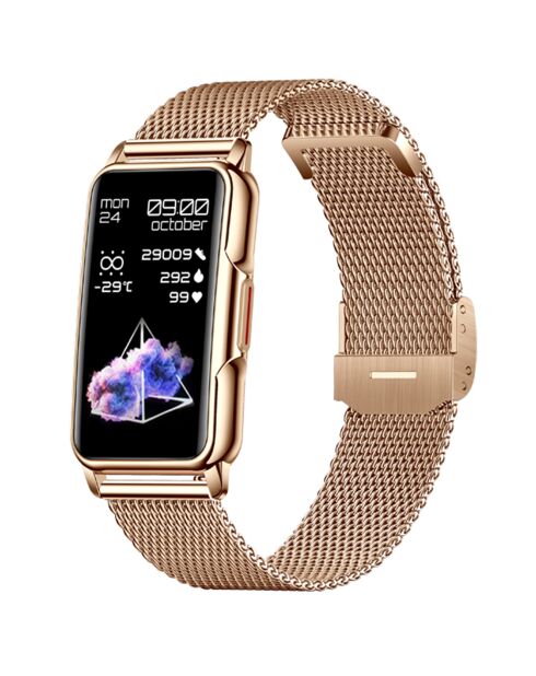 Montre connectée Edition Camelia dorée