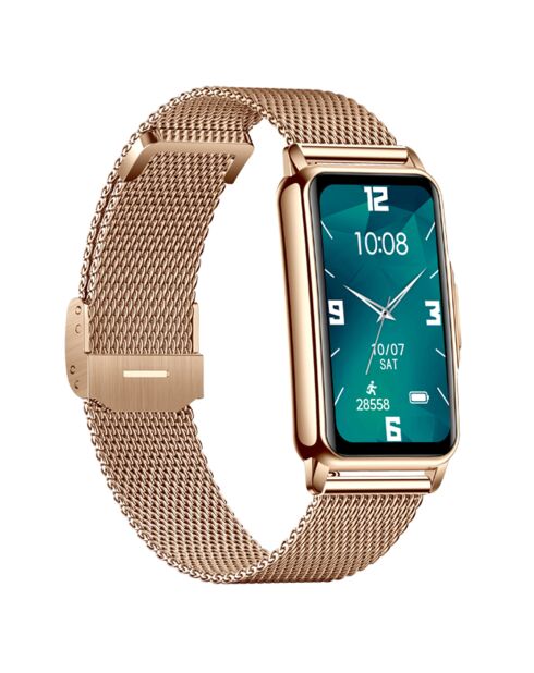 Montre connectée Edition Camelia dorée