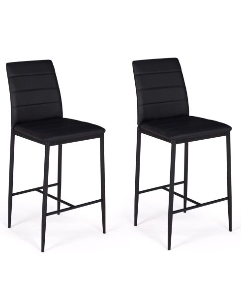 2 Tabourets Regilux noir - 43x52x100 cm