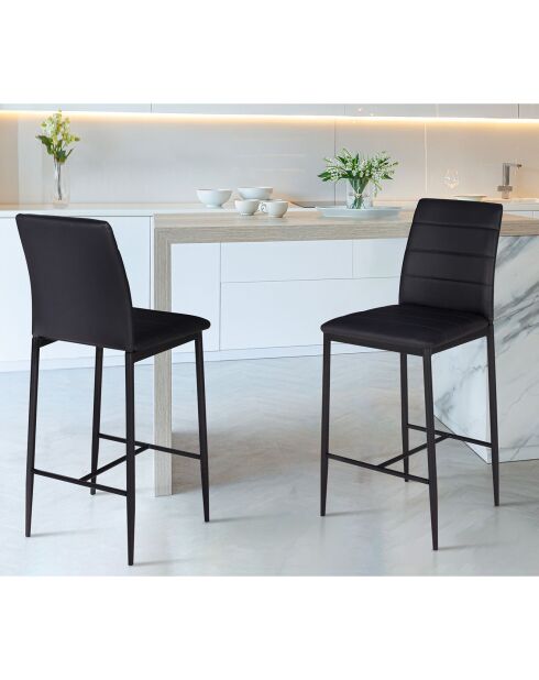 2 Tabourets Regilux noir - 43x52x100 cm