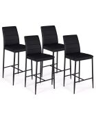 4 Tabourets Regilux noirs - 43x52x100 cm