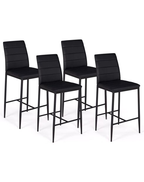 4 Tabourets Regilux noirs - 43x52x100 cm