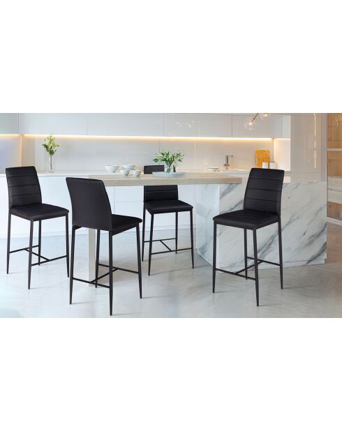 4 Tabourets Regilux noirs - 43x52x100 cm