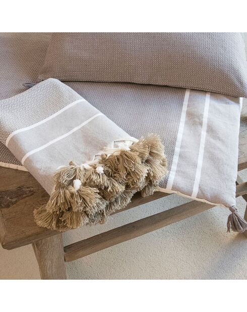 Edredon Stockholm taupe - 90x190 cm