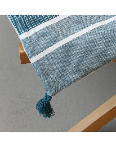 Edredon Stockholm bleu pétrole - 90x190 cm
