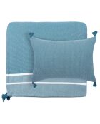 Housse de coussin Stockholm bleu pétrole - 60x40 cm