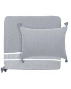 Housse de coussin Stockholm grise - 60x40 cm