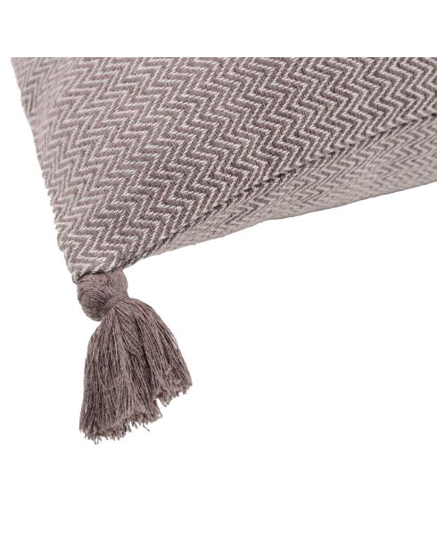 Housse de coussin Stockholm taupe clair - 60x40 cm