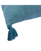 Housse de coussin Stockholm bleu pétrole - 60x40 cm