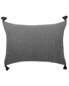 Housse de coussin Stockholm noire - 60x40 cm