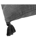 Housse de coussin Stockholm noire - 60x40 cm