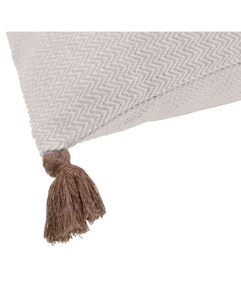 Housse de coussin Stockholm taupe - 60x40 cm