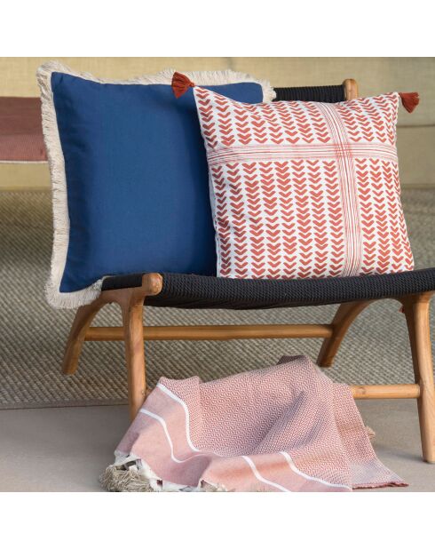 Housse de coussin en Velours Budapest indigo - 50x50 cm