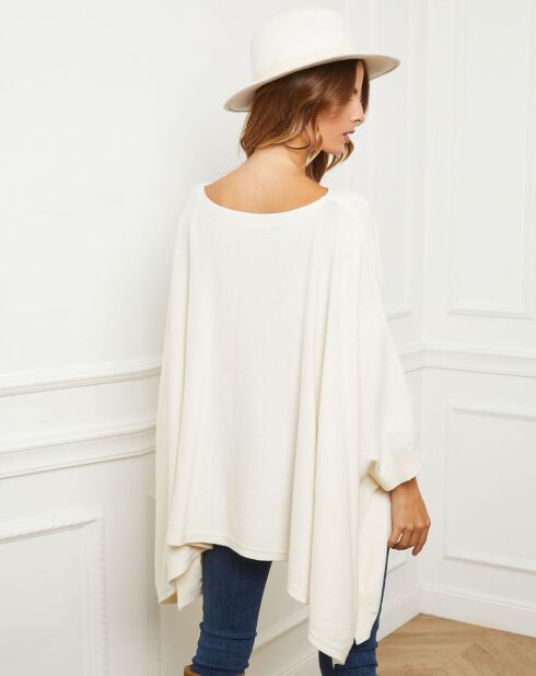 Poncho Goccha blanc