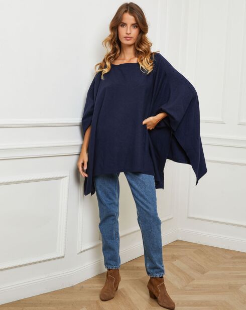 Poncho Goccha bleu marine