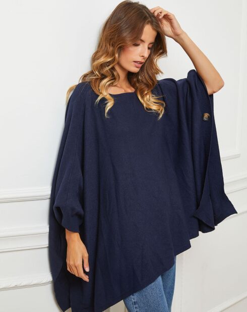 Poncho Goccha bleu marine