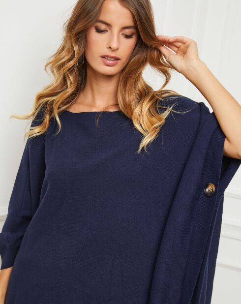 Poncho Goccha bleu marine