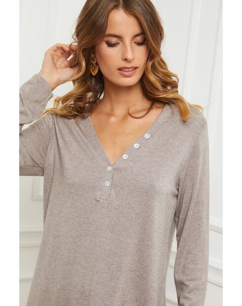 Pull Abana taupe