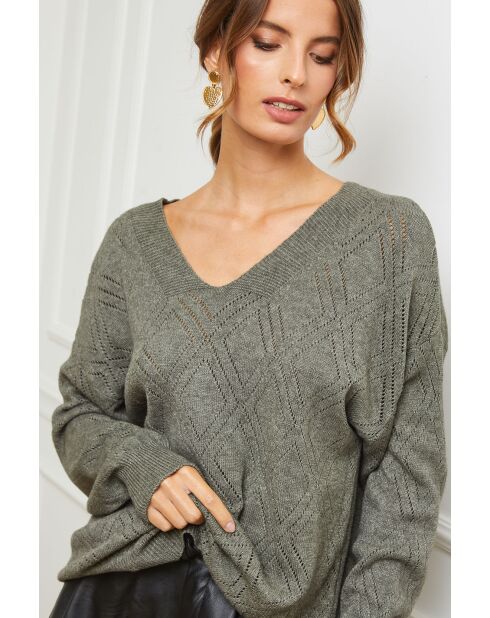 Pull Cetif vert kaki