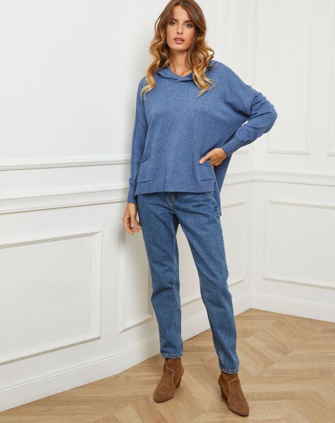 Pull Dorsal bleu indigo