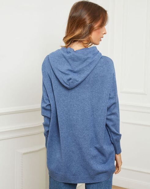 Pull Dorsal bleu indigo