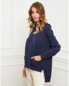 Pull Dorsal bleu marine