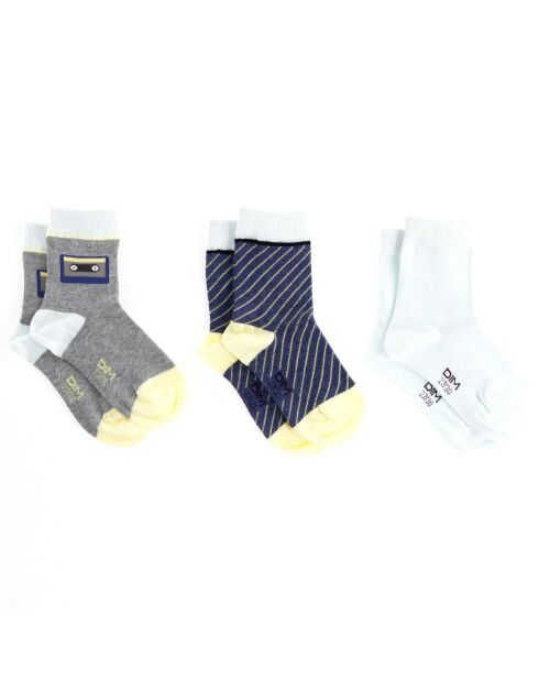 3 Paires de Chaussettes imprimées multicolores