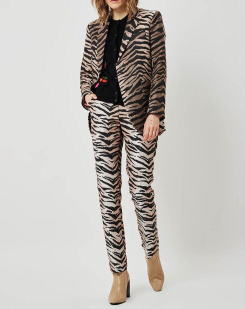 Pantalon Belle de Jour imprimé marron
