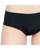 Bragas menstruales negras de algodón: flujo medio a pesado