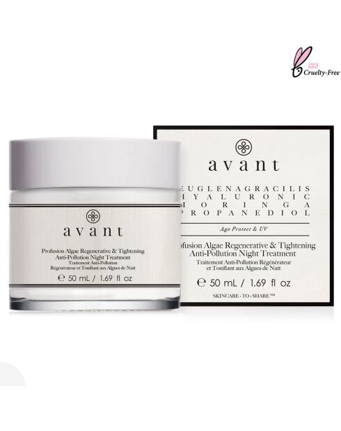 Traitement de nuit anti-pollution régénérateur aux algues - 50 ml