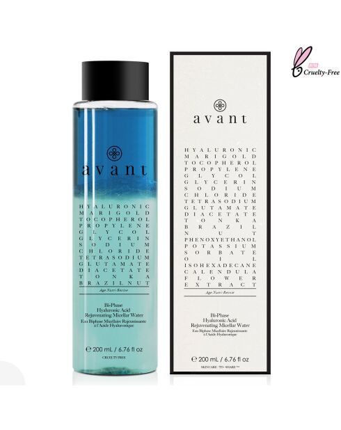 Eau Biphase Micellaire Rajeunissante à l'Acide Hyaluronique - 200 ml