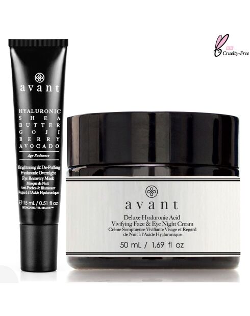 Set rituel de nuit anti-âge à l'acide hyaluronique - 2 pièces