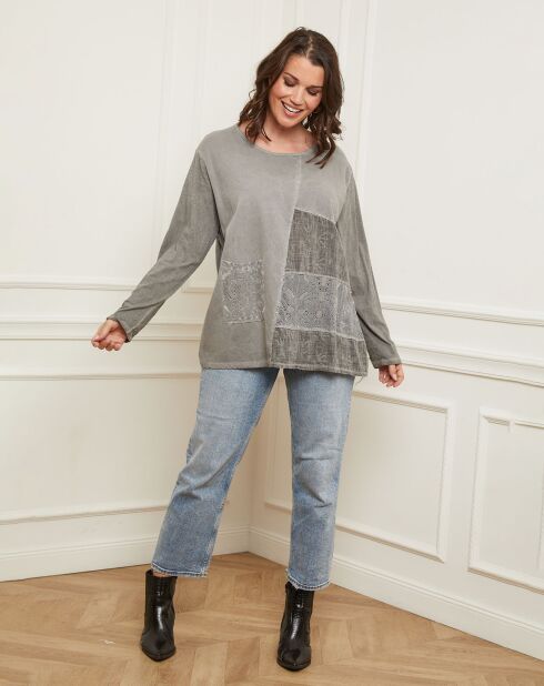 Top Jade gris
