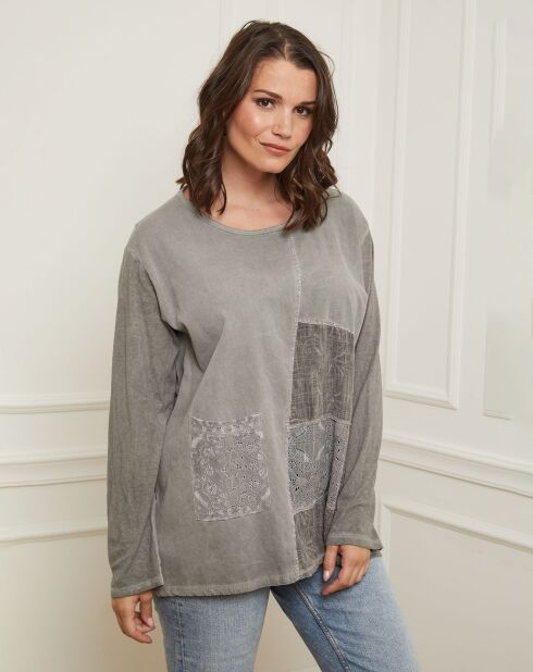 Top Jade gris