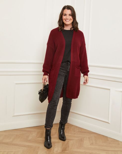 Cardigan Juliette rouge bordeaux