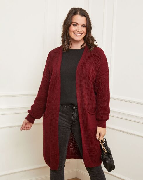 Cardigan Juliette rouge bordeaux