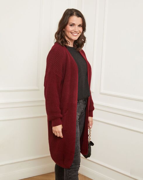 Cardigan Juliette rouge bordeaux