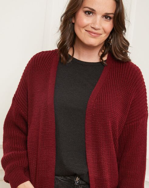 Cardigan Juliette rouge bordeaux