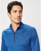 Pull technique col zippé Sesvenna bleu