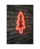 Néon LED décoratif mural Christmas Pine rouge - 21x30 cm